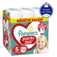 PAMPERS Activ Baby-Dry Pants Kalhotky plenkové jednorázové 5 (12-17 kg) 152 ks - MĚSÍČNÍ ZÁSOBA