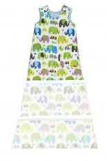 Letní rostoucí spací vak Monkey Mum® 0 - 4 roky - První kus sady - Sloníci