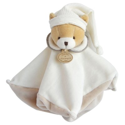Set cadou Doudou, Ursuleț de pluș gri, 25 cm