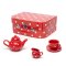 Bigjigs Toys Rot gepunktetes Teeservice