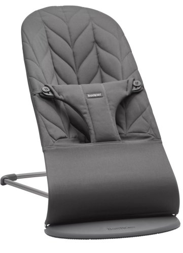 BABYBJÖRN Lounger Bliss Anthracite cotton Petal, dark gray construction