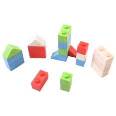 Bigjigs Baby Lesene Povezovalne Kocke Primary set