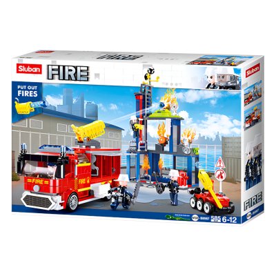 Sluban Vigili del Fuoco M38-B0967 Grande autopompa con cannone e robot mobile