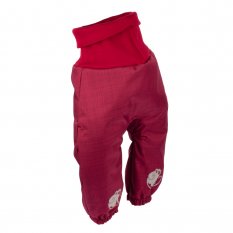 Otroške rastoče zimske softshell hlače s krznom Monkey Mum® - Vinski pokrovček