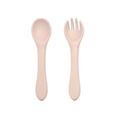 PETITE&MARS Set da pranzo in silicone TAKE&MATCH 4 pezzi Desert Sand - Misty Green 6m+