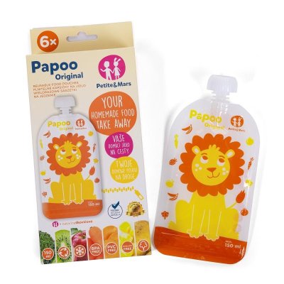 PETITE&MARS Matpåse Papoo Lion - 6 st