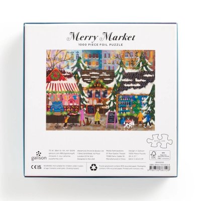Galison Folie Puzzel Joy Laforme Kerstmarkten 1000 stukjes