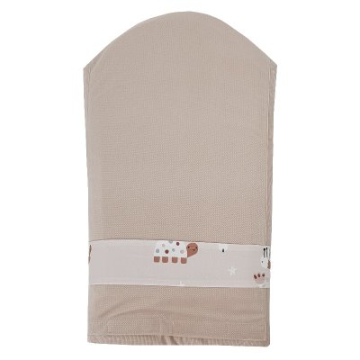 EKO Otulacz bawełniany z kokosowym wyjmowanym wkładem VELVET Bees Beige 75x75 cm
