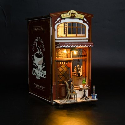 2Kids Toys 3D Puzzle Bookend Miniature House Café