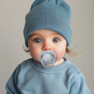 LOVI Dynamischer Silikonschnuller Prime 18m+ 2 Stk. Baby Blue/Blue