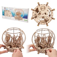 Puzzle 3D en bois mécanique Ugears Aquarium mécanique
