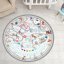 Play mat for children to play with paths and name - Watercolor bunnies