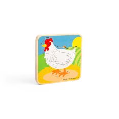 Bigjigs Toys Puzzle Lebenszyklus Huhn
