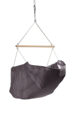 Hängesessel grau HOJDAVAK MAXI mit Kissen, Seil weiß - Indoor Stoff