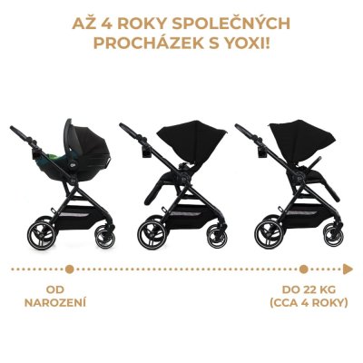 KINDERKRAFT SELECT Sportkinderwagen Yoxi Pure Black