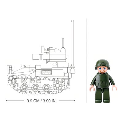 Sluban Model Bricks M38-B0750 Wiesel AWC 2 az 1-ben kistank