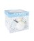 Set cadou Doudou - Iepuraș de pluș cu ciucure alb 25 cm