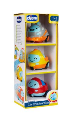 CHICCO Mini autíčka City Construction 3ks, 12m +