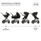 KINDERKRAFT Kombikinderwagen Moov 2 3in1 Pure Black - Schaumstoffräder