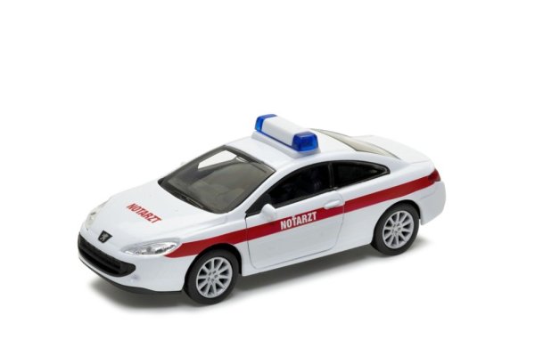 Welly Peugeot Coupe 407 NOTARZT 1:34 bianco