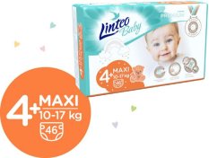 LINTEO BABY Premium Kertakäyttövaipat 4+ MAXI+ (10-17 kg) 184 kpl