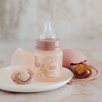 CANPOL BABIES Silikon-Schnuller symmetrisch Light touch GOLD 18m+ 2Stk. rosa