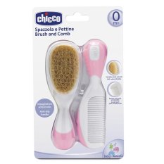 CHICCO Peigne et brosse rose