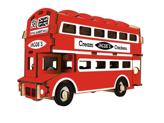 Woodcraft Lesene 3D puzzle Doubledecker