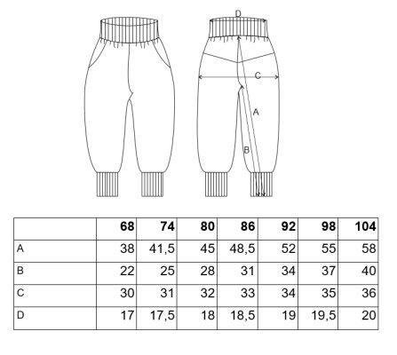 Kalhoty manšestr lem - hnědá