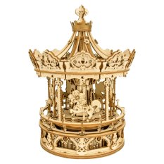 RoboTime 3D Holzbausatz Spieluhr Romantisches Karussell