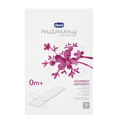 CHICCO Tampoane postpartum 30 buc + Chiloți postpartum elastic 4 buc