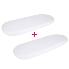 Zestaw prześcieradło do wózka nieprzemakalne oddychające - białe