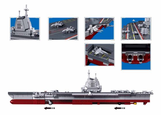 Sluban Model Bricks M38-B1211 Aircraft Carrier Fujian
