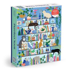 Galison Puzzle Kočičí knihovna 1000 dílků