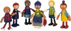 small foot Lesene figurice družina z invalidskim vozičkom