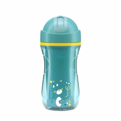 CHICCO Sport termo šalica sa slamkom teal, 14m+