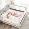 Protecție laterală pat Monkey Mum® Popular - 150 cm - gri deschis - REDUCERE