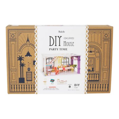 RoboTime 3D dřevěná skládačka Miniatura domečku Párty v jídelně