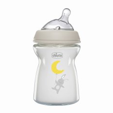 CHICCO Γυάλινο μπιμπερό Natural Feeling 250 ml ουδέτερο 0m+