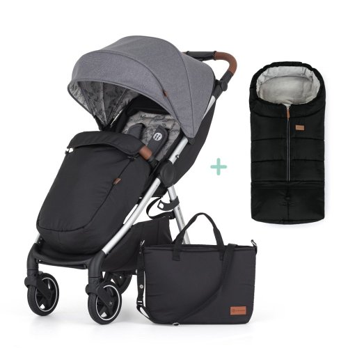 PETITE&MARS Sports stroller Royal2 Silver Ultimate Gray + PETITE&MARS bag Jibot FREE