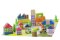 Jeujura Jeu de construction en bois Village de cubes 40 pièces