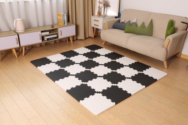 KINDERKRAFT Schaumstoff Puzzlematte Luno 150 x 180 cm Schwarz, 30 Stk.