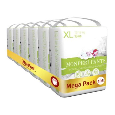 MONPERI PANTS Einwegwindelhöschen XL (13-18 kg) 108 Stück - Mega Pack