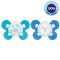 CHICCO Smoczek Physio Comfort silikonowy 6-16m chłopak - kropki/misiek 2 szt.