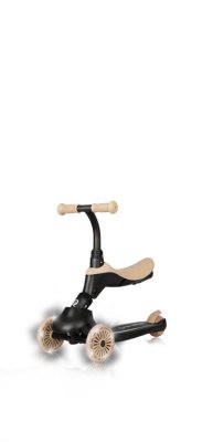 QPLAY Sema Evo Scooter/Balance Bike with LED Lights Khaki, ages 1-6 years, up to 50 kg