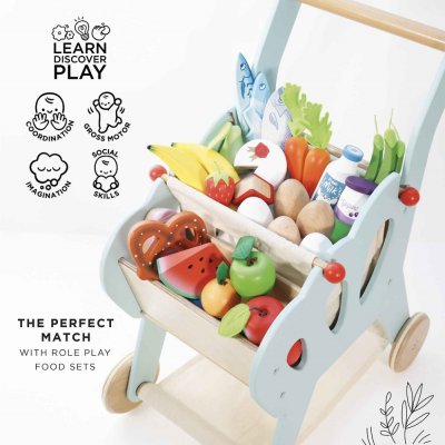 Le Toy Van Einkaufswagen mit Zubehör