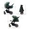 KINDERKRAFT SELECT Kinderwagen kombiniert 3 in 1 Prime 2 Dunkelgrün, Premium