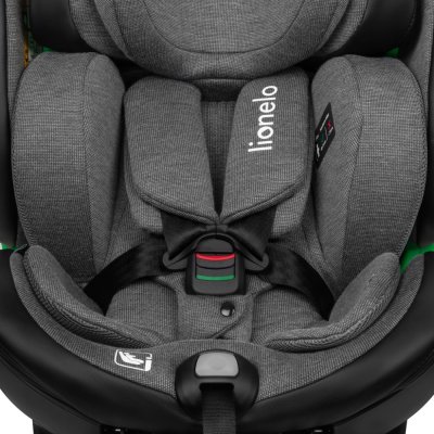 LIONELO Harmony i-Size Car Seat (40-150 cm) Grey Graphite Leather