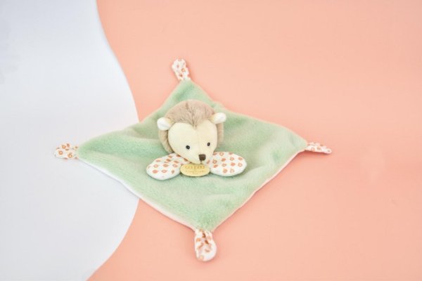 Doudou Plišana mazna krpica zeleni Jež 19 cm