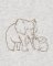 CARTER'S Pajacyk Gray Elephant + Ivory Stripe neutral MFL 2 szt. 9m/rozm. 74